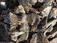 smaltimento pneumatici - materiale triturato